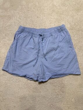 G1 Basic Goods Weekend 100% Cotton Poplin Drawstring Short Pool Blue Size Large